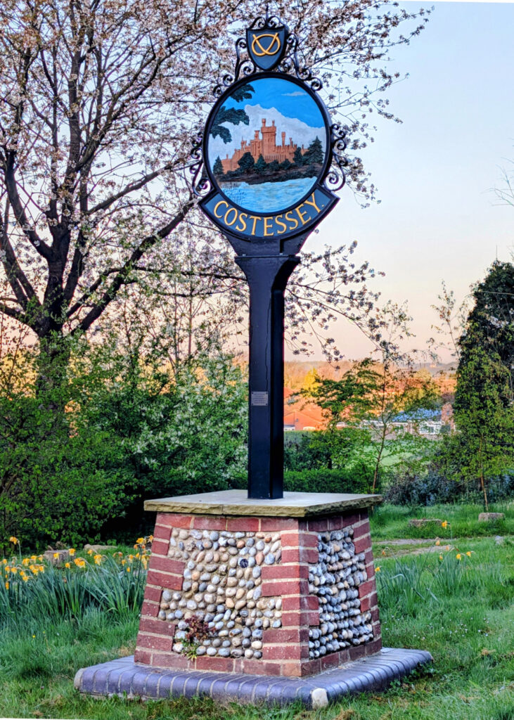 The Town sign of Costessey